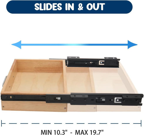 Upgrade Wood Under Desk Drawer, Sliding Pull-out Storage Organizer, Hidden Desktop Organizer for Office Desks and Tables