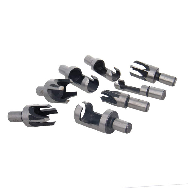 Utoolmart 8pcs Wood Plug Cutter Drills Bit Set - 1/4 3/8 1/2 5/8 for Woodworking, High Carbon Steel