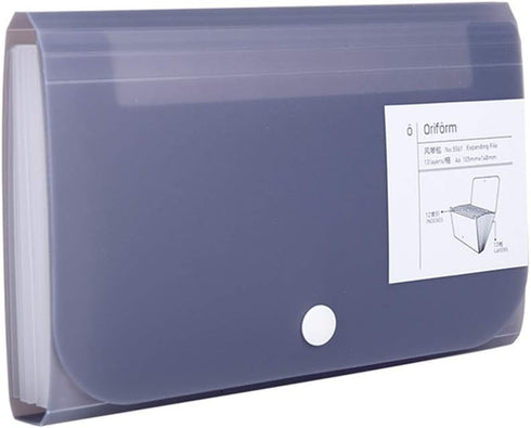 Expanding File Folder, Accordion Mini Organizer PP Wallet for Cards, Coupons, Receipts, 7x4.5 Inches, 12 Pockets