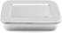 QWORK Stainless Steel Instrument Tray Organizer with Lid, 2 Pack, 8" Square Sterilization Box
