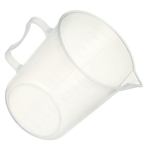 Othmro 1000ml Measuring Cup, pp Plastic Graduated Beaker, Clear with Handle for Lab Kitchen Liquids