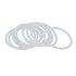 X AUTOHAUX Silicone O-Rings, 50mm OD 43.8mm ID 3.1mm Width VMQ Seal Gasket for Pipe Repair, White