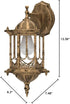 E27 Sconce(6.1 13.19) FIKNEE Vintage Retro Wall Lamp Exterior Wall Mount Light Fixture, Antique Brass Lanterns Glass