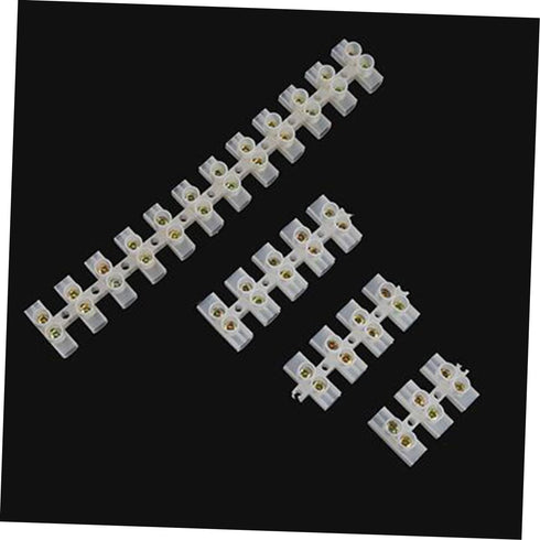 12-Position 10a Luxshiny Terminal Barrier Strip Wire Terminals Connectors High-Toughness Plastic Brass Firmware