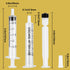 24 Pack 2.5ml Plastic Syringe with Cap, Sterile Individually Sealed for Labs and Pets