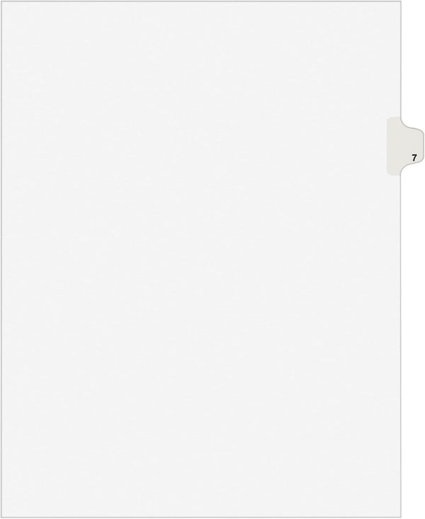 Avery Unpunched Legal Exhibit Dividers, Letter Size, Individual Side Tab #7, 25 Total