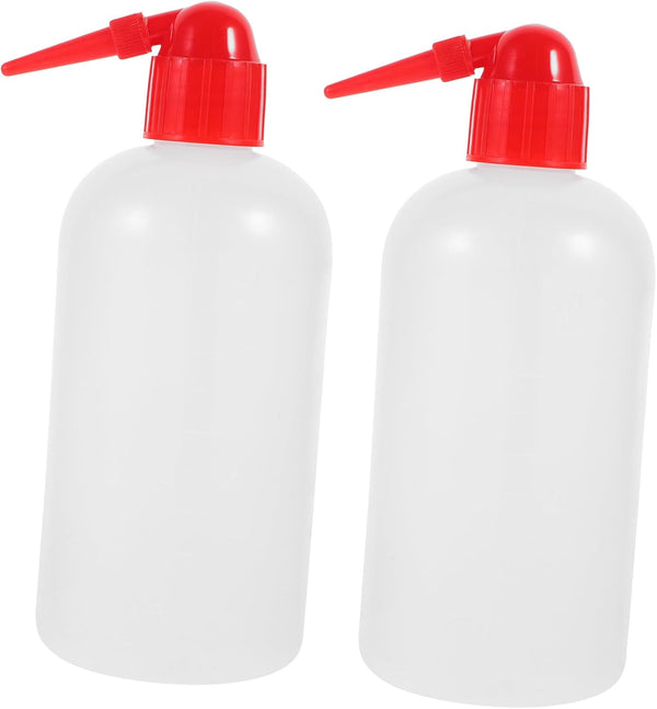2pcs Narrow Mouth Wash Bottle Lab Scale Wash Bottle Graduated Portable for