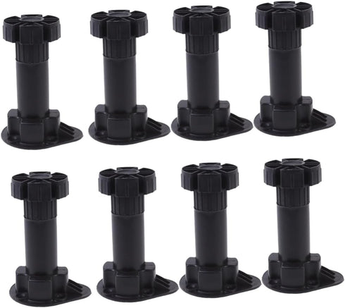Holibanna 8pcs Thickened Adjustable Plastic Furniture Legs for Sofa Cabinet Table Feet