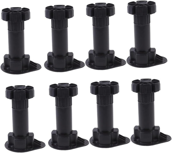 Holibanna 8pcs Thickened Adjustable Plastic Furniture Legs for Sofa Cabinet Table Feet