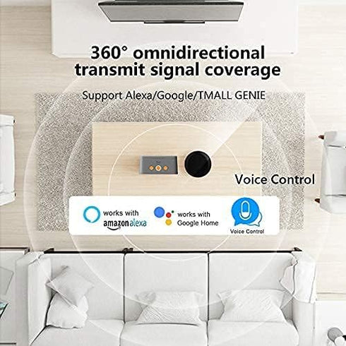 Smart IR Remote Control, All in One IR Blaster for TV, DVD, Air Conditioner, Compatible with Alexa