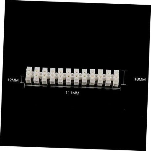 12 20pcs 10a ABOOFAN Position Terminal Block High-Toughness Plastic Brass Firmware Screw Terminal Strip Cable Connector