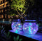 KIMI HOUSE 2 Pack Hanging Solar Powered LED Lights,Cracked Glass Ball Light, Waterproof Outdoor