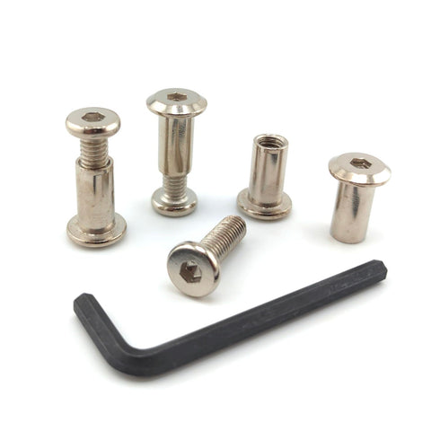 ALLOYPRO M6 3/4" 35-Sets Cabinets,M6x20mm x Hex Drive Socket Cap Bolts Screws Kit, Binding Post Screws Socket Cover