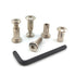 ALLOYPRO M6 3/4" 35-Sets Cabinets,M6x20mm x Hex Drive Socket Cap Bolts Screws Kit, Binding Post Screws Socket Cover