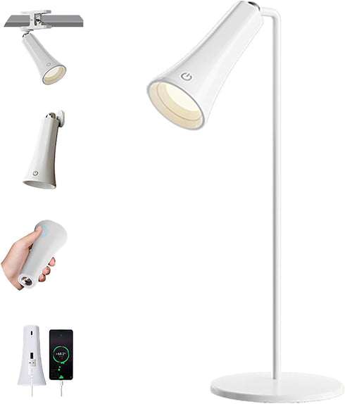 kvppvt 5 Modes Rechargeable LED Lamp with Magnet Swivel Joint, Touch Control, Adjustable