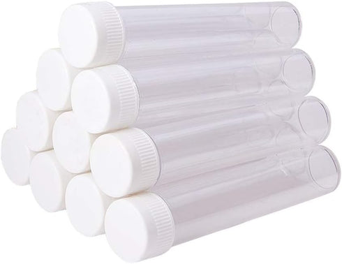 erioctry 25ml Plastic Containers Tubes Vials Sample Container with Screw Cap, Storage Containers (Pack of 12)