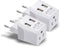 Ceptics European, Egypt Travel Adapter Plug with Dual USB - Type C - 2 Pack - Light Weight for Cell Phones, Chargers,