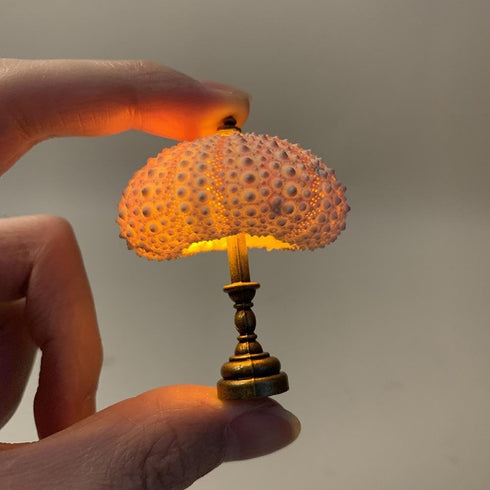 HFLWYWD DIY Sea Urchin Night Light,Portable Sea Urchin Beach Themed Night Light,Sea Urchin Shell Night Lamp, Funny