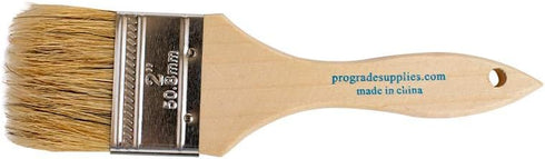 Pro Grade Chip Paint Brushes, 12 Ea 2 Inch Light Brown Chip Paint Brush