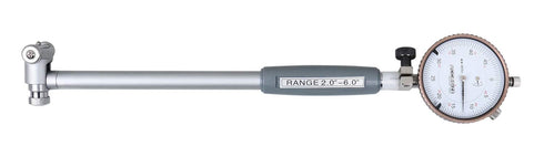 Accusize Industrial Tools 2-6'' by 0.0005'' Dial Bore Gage, 6'' Stem Length, Ee20-5006