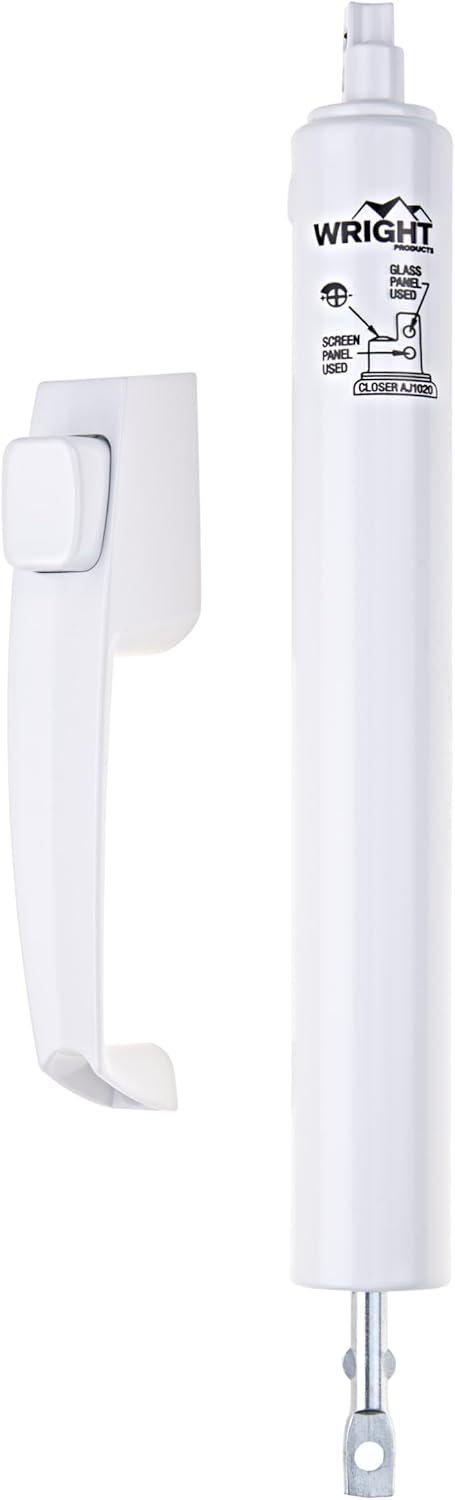 Wright Products VLANWH White Corrosion Resistant Storm and Screen Door Hardware Kit
