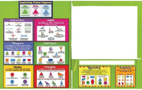 Really Good Stuff Intermediate Math Resource, 4-Pocket Folders - Set of 12