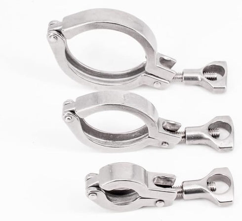 TNMHHM 304 Processing(77.5mm) Heavy Duty Stainless Steel Tri Clamp - Sanitary Single Pin for Home Brewing, Dairy