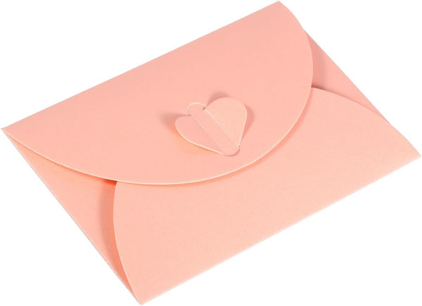 YOKIVE 12pcs Gift Card Envelopes - 10x7cm Mini Envelopes for Thank You Cards, Graduation, Wedding, Birthday (Pink)