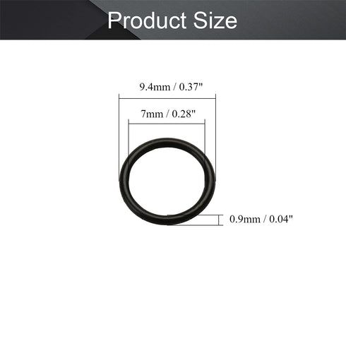 Othmro 50pcs Nitrile Rubber O-Rings, 1mm Wire Dia 9mm OD Metric Sealing Nitrile NBR Rubber Washers for Oil or Air Sealing, Professional Plumbing, Car Repair, Air or Gas Connections Black