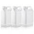 3 Pcs 1 Gallon Plastic Jug with Lids, Square Empty Storage Containers for Water, Sauces, Soaps, Detergents, Liquids