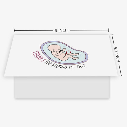 Cute Thank You Card for Midwife, Doula, OBGYN, Labor and Delivery Nurse Appreciation Card