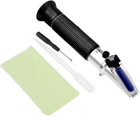 VGVGV Brix Refractometer, Juice Refractometer 0-140OE Hand Held Wine Sugar Concent Meter 0-32%