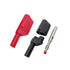 Qingdinu 20PCS 4mm Stackable Banana Plug Sheath Retractable Solder Connector Nickel-Plated Lantern Red Black(Red)