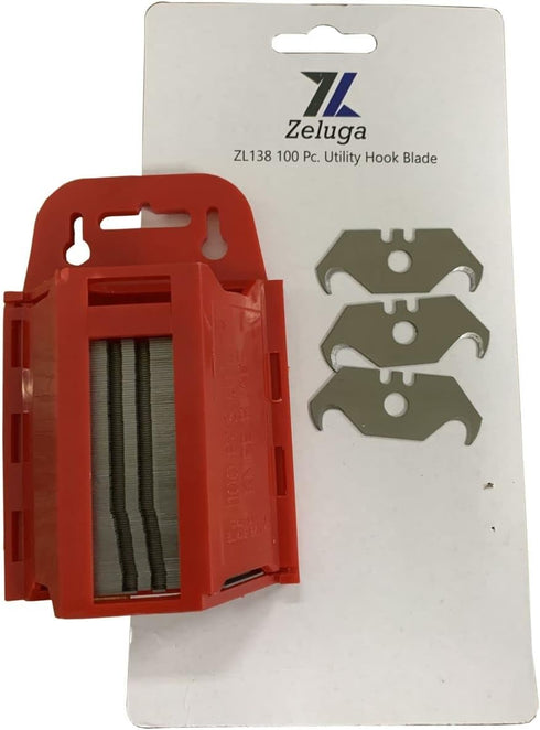 19-138 100 Pc. SK2 Steel Utility Hook Blade with Wall Mountable Dispenser