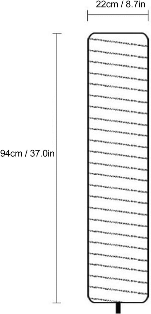 SASKATE 94cm 37 Inch Rice Paper Floor Lamp Shade Rice Paper Lamp Protector Cover for Living Room Bedroom
