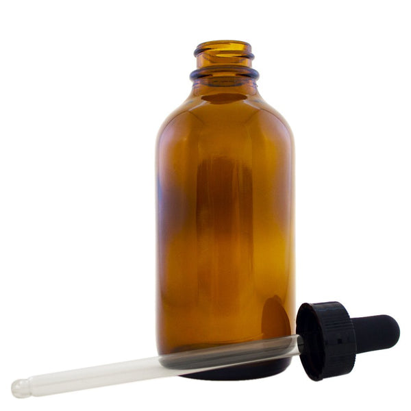GreenHealth Amber Glass Bottle - 4 fl oz with Glass Dropper, Single