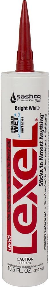 SASHCO SEALANTS 13080 VOC LXL WH CAULK, 10.5OZ
