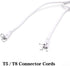 T5 T8 Extension Cords, 9ft 3-Prong Connector Cord for LED Tube Light, Pack of 2