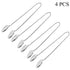 LXLVOUEG 4 PCS Dental Bib Clips,Adjustable Lightweight and Portable Metal Dentist Bibs Clips Napkin Bib Holder Neck