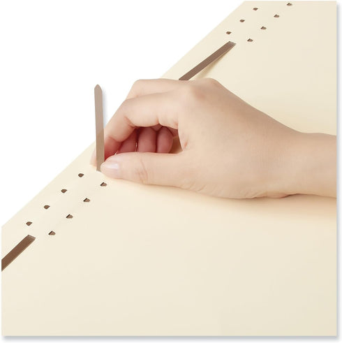 Universal UNV13520 1/3-Cut Tabs Reinforced Top Tab Folders with Fasteners, Legal Size, Manila (50/Box)