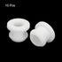 MECCANIXITY 10Pcs Snap Rubber Grommet Plug Mount, Dia 9.5mm ID 6.5mm Seal for Electrical Box Cable Pipe White