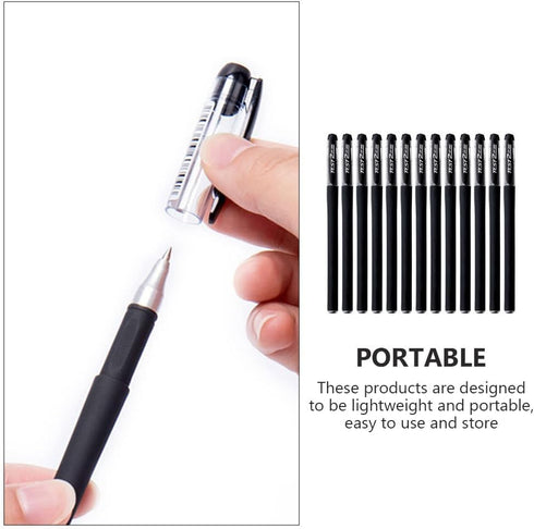 VILLCASE Black Gel Pens, 20pcs Fine Point Black Ink Pens Bulk, Smooth Writing 0.5mm Ballpoint Pens for Office Supplies