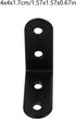 20pcs 40x40x2.0mm Luxshiny Thickened Black Stainless Steel Corner Braces Heavy Duty Corner Shelf Brackets Angle