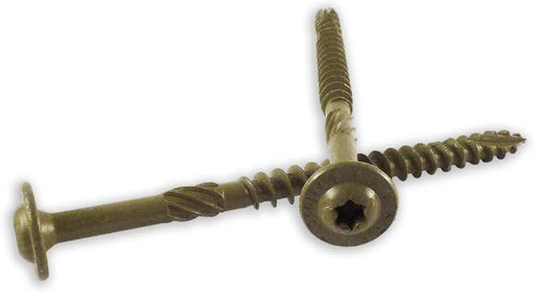 ST38X714-25PC 3/8-Inch by 7-1/4-Inch Length Round Washer Head Exterior Wood Screws, 25-Pack