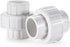 1-1/4" PVC Union Coupling Pipe Fitting, 1-1/4" PVC Slip Union Schedule 40, White (2 Pack)