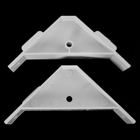 12PCS Plastic White 90 Degree Cabinet Triangle Brackets, Corner Support Braces for Furniture and Accessories
