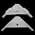 12PCS Plastic White 90 Degree Cabinet Triangle Brackets, Corner Support Braces for Furniture and Accessories
