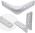 Joyangy 8pcs 3 Inch 90 L Brackets, Heavy Duty Wall Mount White L Corner Brackets Braces for Wood, Shelves, Cabinets