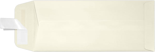 LUXPaper #10 Policy Business Envelopes, Peel & Press, 4 1/8" x 9 1/2", Natural Linen, 80lb. Text, 50 Qty