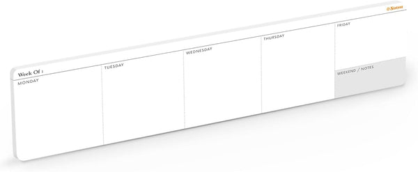 Notsu Weekly Keyboard Planner Notepad | Minimalist Undated Mini Desk Calendar Pad | Premium Thick Paper 120 gsm